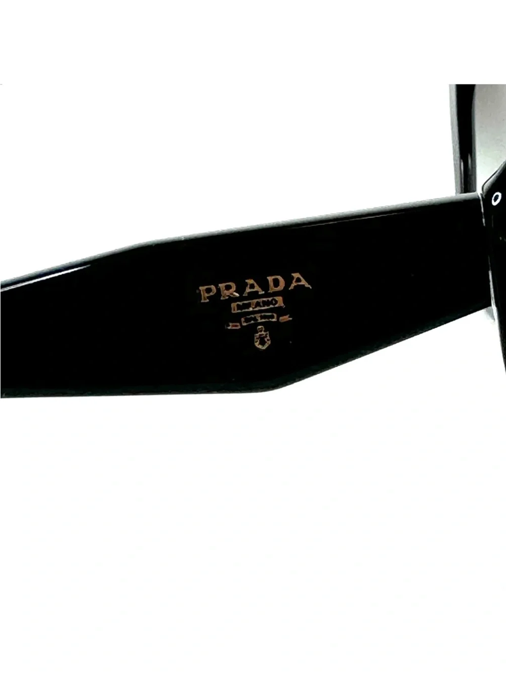 PRADA Sunglasses NEW SPR 16R 1AB-0A7 Black Oversized Cat Eye Hexagon